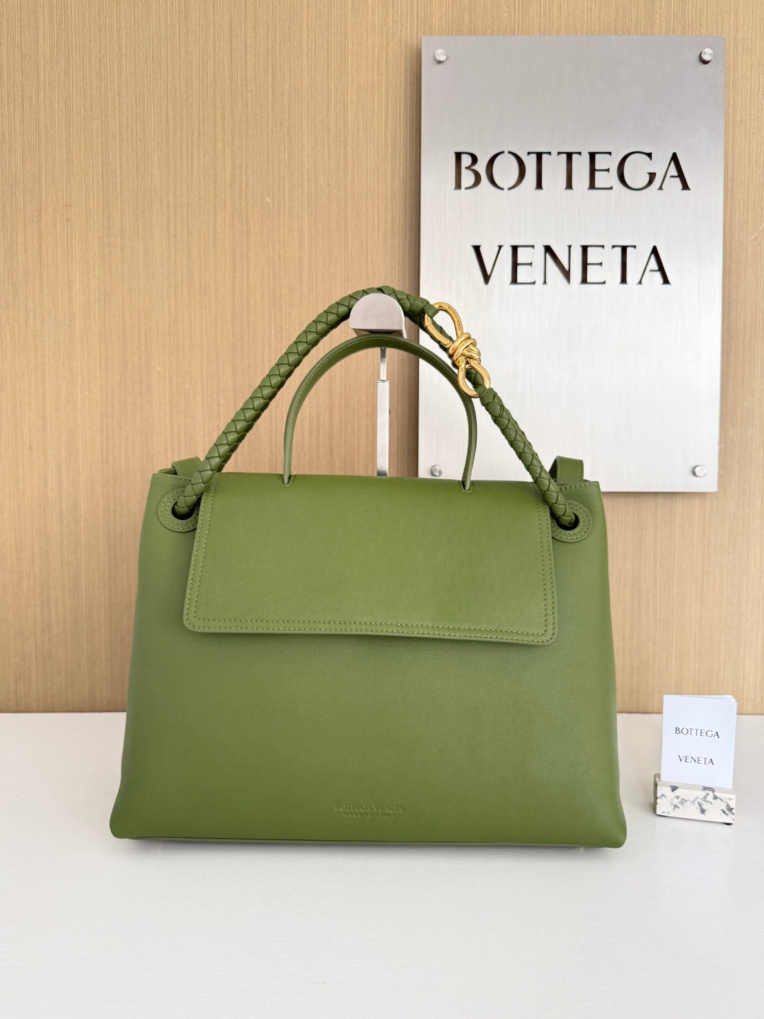 Bottega Veneta Medium Ciao Ciao 817231 in Green Calfskin