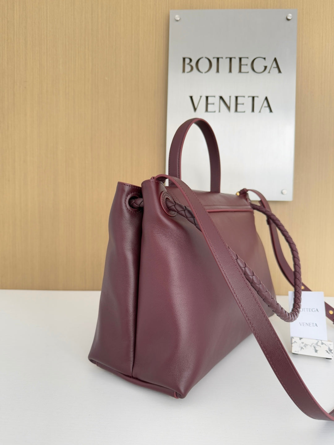 Bottega Veneta Medium Ciao Ciao 817231 in Wine Red Calfskin