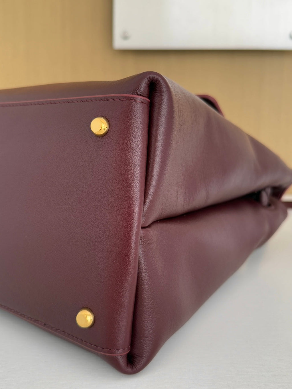 Bottega Veneta Medium Ciao Ciao 817231 in Wine Red Calfskin