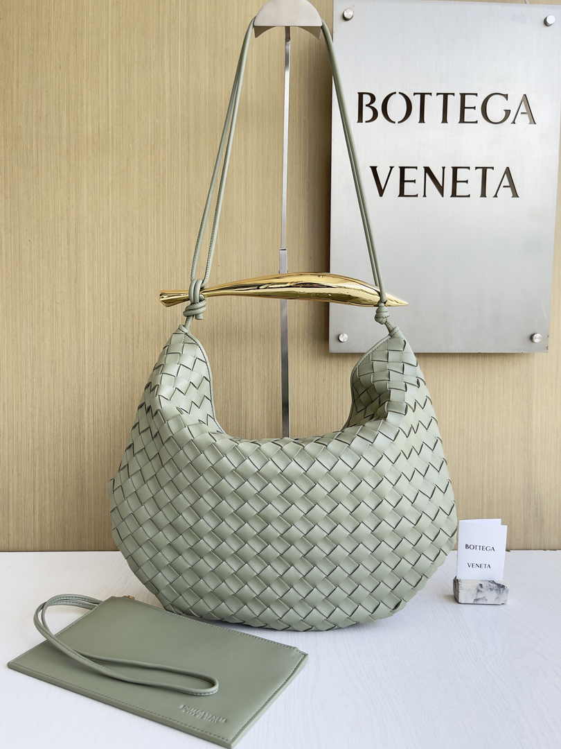 Bottega Veneta Medium Sardine 754988 Lambskin Light Green