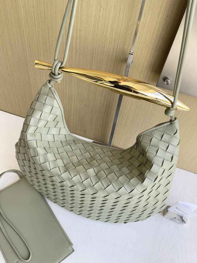 Bottega Veneta Medium Sardine 754988 Lambskin Light Green