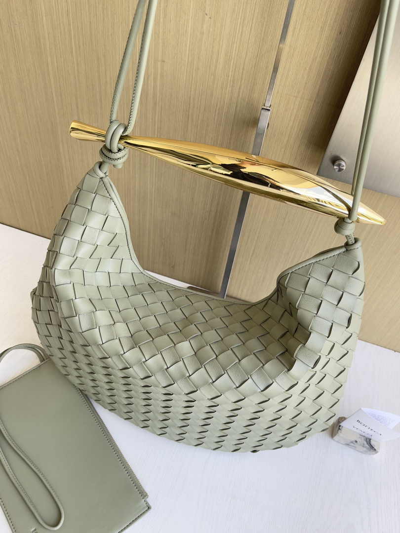 Bottega Veneta Medium Sardine 754988 Lambskin Light Green
