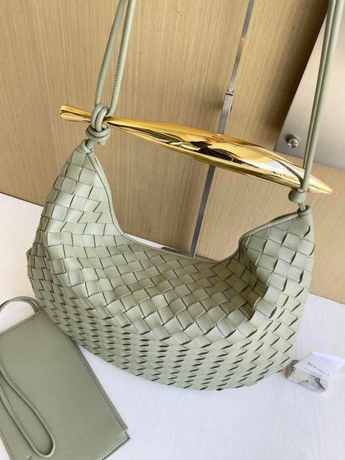 Bottega Veneta Medium Sardine 754988 Lambskin Light Green