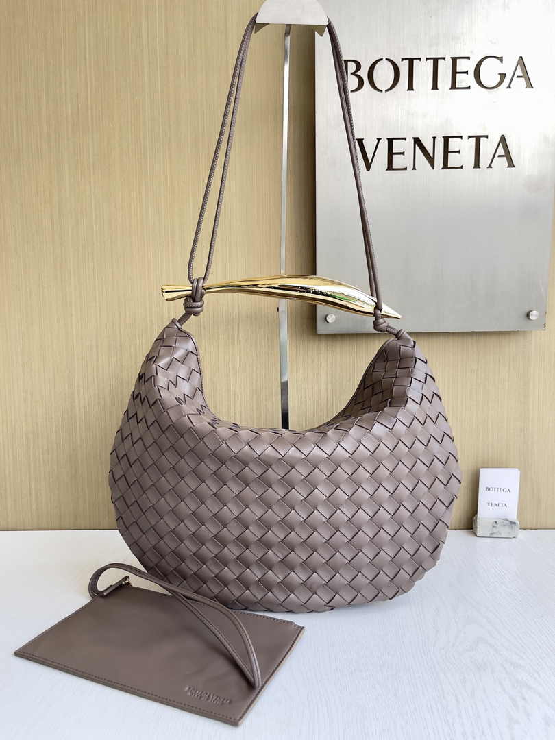 Bottega Veneta Medium Sardine 754988 Lambskin Khaki