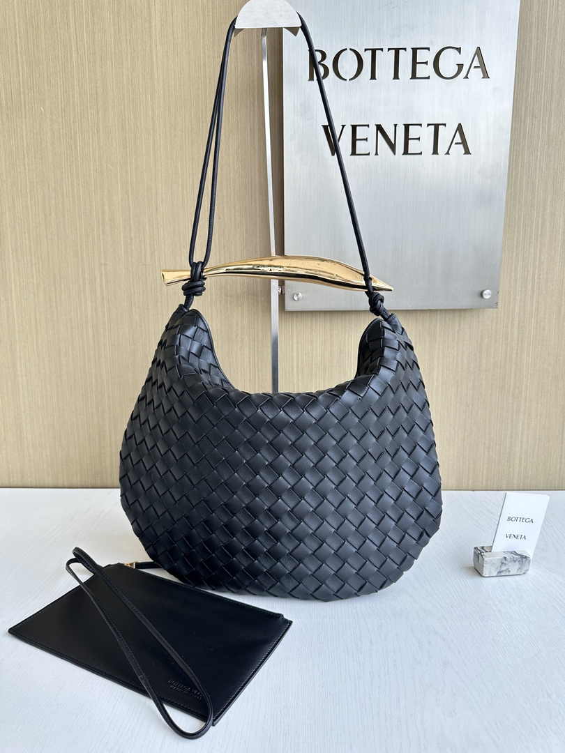 Bottega Veneta Medium Sardine 754988 Lambskin Black
