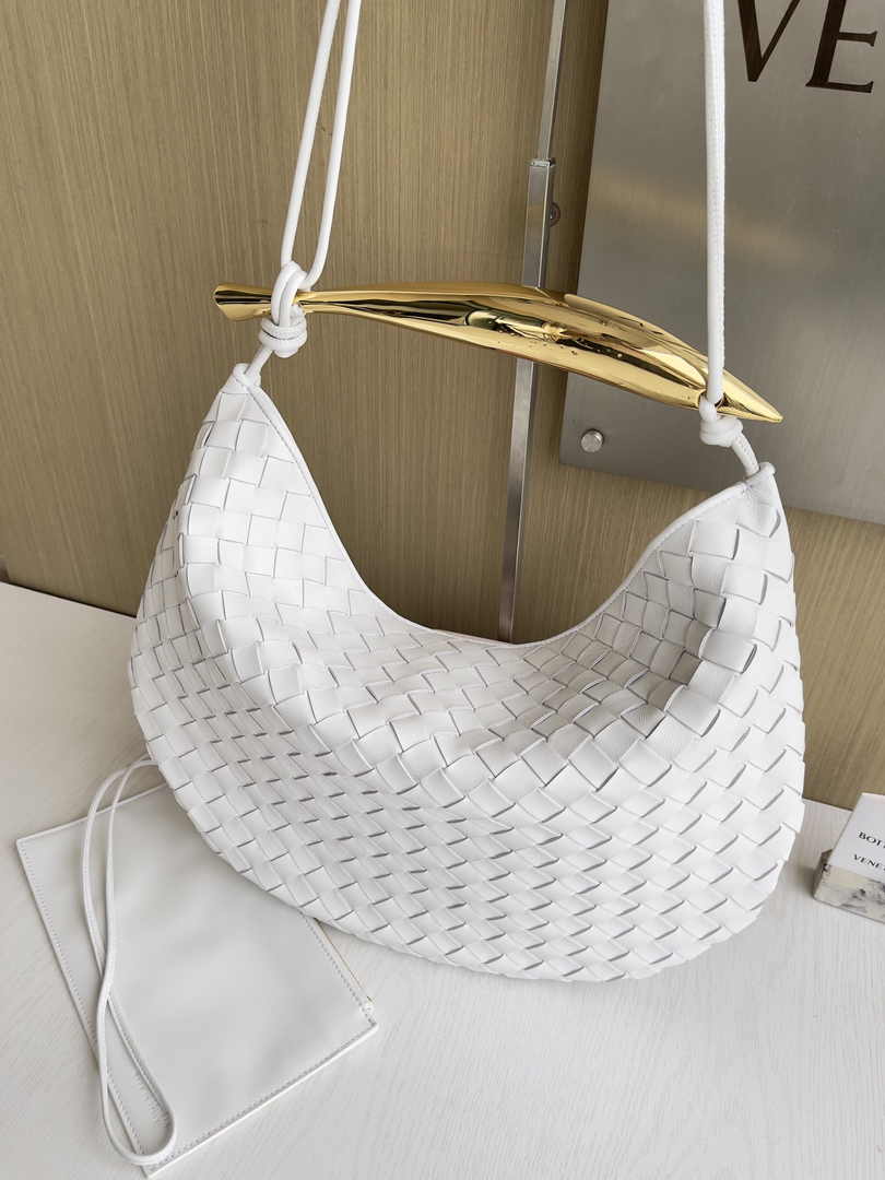 Bottega Veneta Medium Sardine 754988 Lambskin White