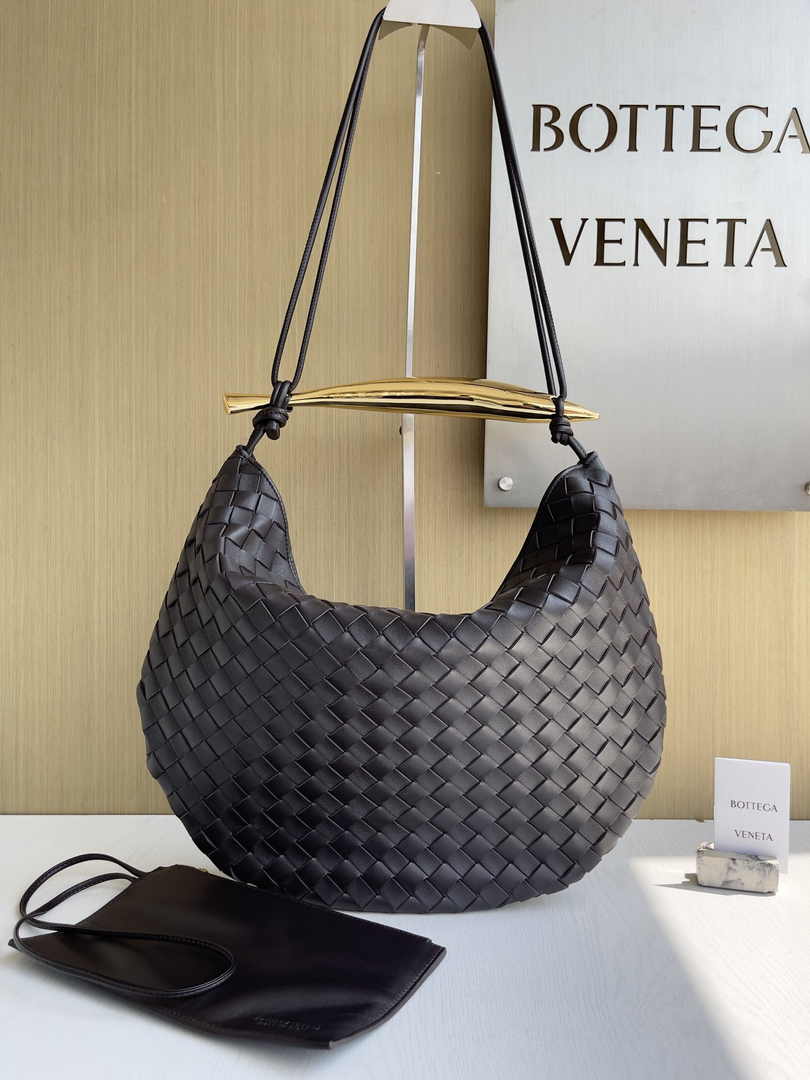 Bottega Veneta Medium Sardine 754988 Lambskin Coffee