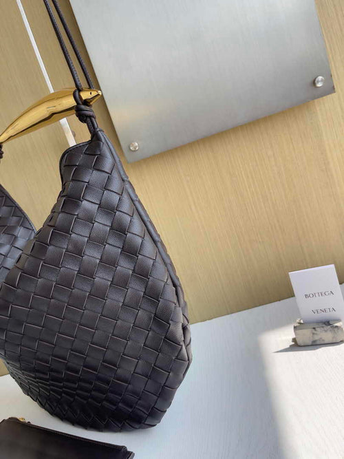 Bottega Veneta Medium Sardine 754988 Lambskin Coffee