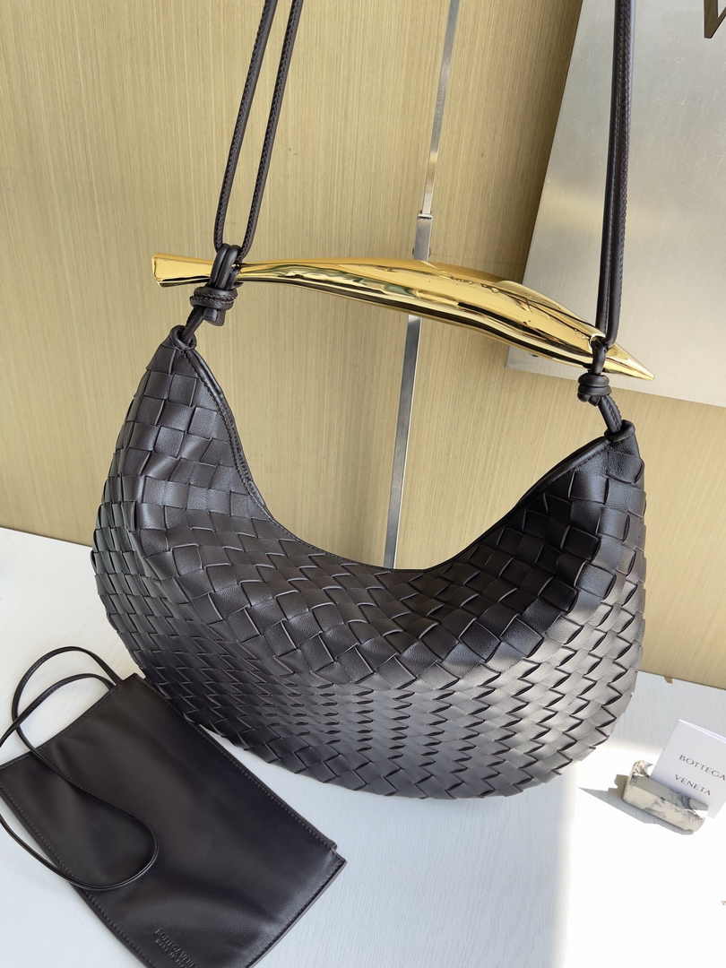 Bottega Veneta Medium Sardine 754988 Lambskin Coffee