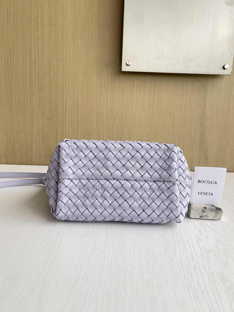 Bottega Veneta Mini Cabat 709464 Intreccio lambskin leather light purple