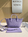 Bottega Veneta Mini Cabat 709464 Purple Intreccio lambskin leather