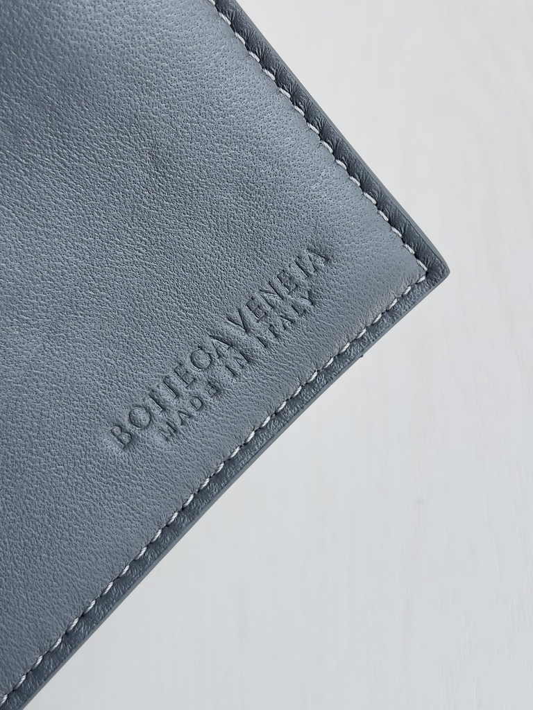 Bottega Veneta Mini Cabat 709464 Intreccio lambskin leather gray