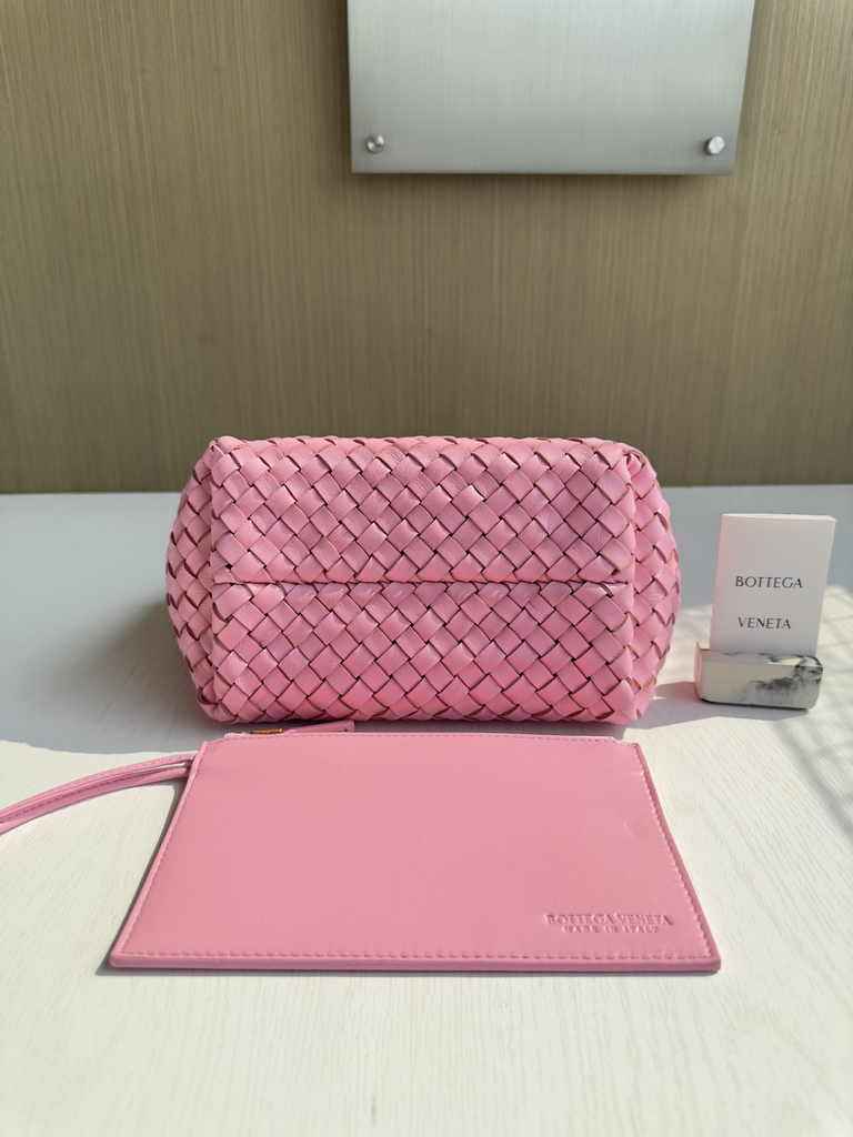 Bottega Veneta Mini Cabat 709464 pink Intreccio lambskin leather