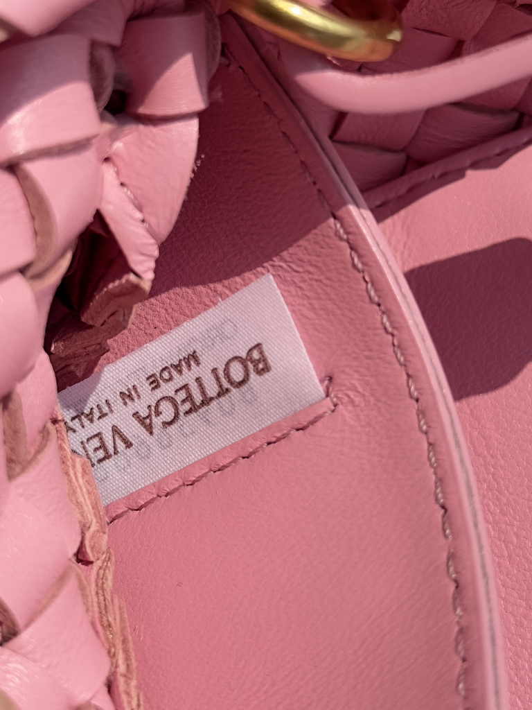 Bottega Veneta Mini Cabat 709464 pink Intreccio lambskin leather