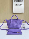 Bottega Veneta Mini Cabat 709464 Dark Purple Intreccio lambskin leather