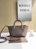 Bottega Veneta Mini Cabat 709464 coffee Intreccio lambskin leather