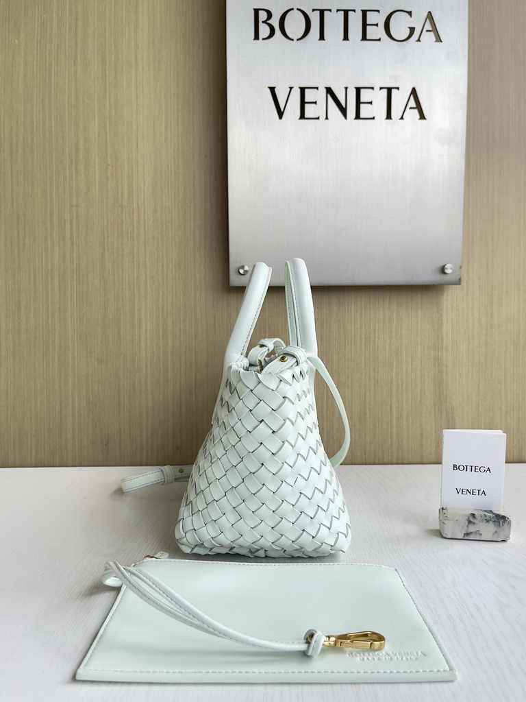 Bottega Veneta Mini Cabat 709464 light blue Intreccio lambskin leather