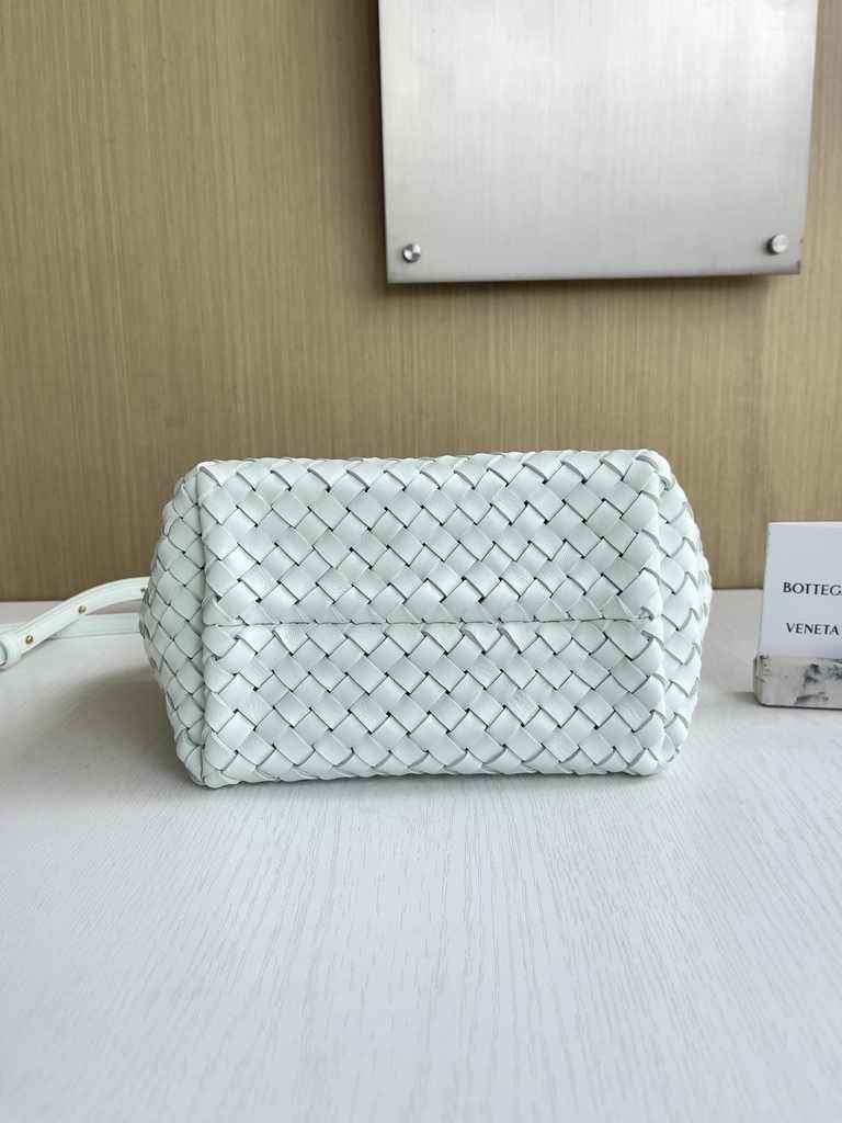Bottega Veneta Mini Cabat 709464 light blue Intreccio lambskin leather