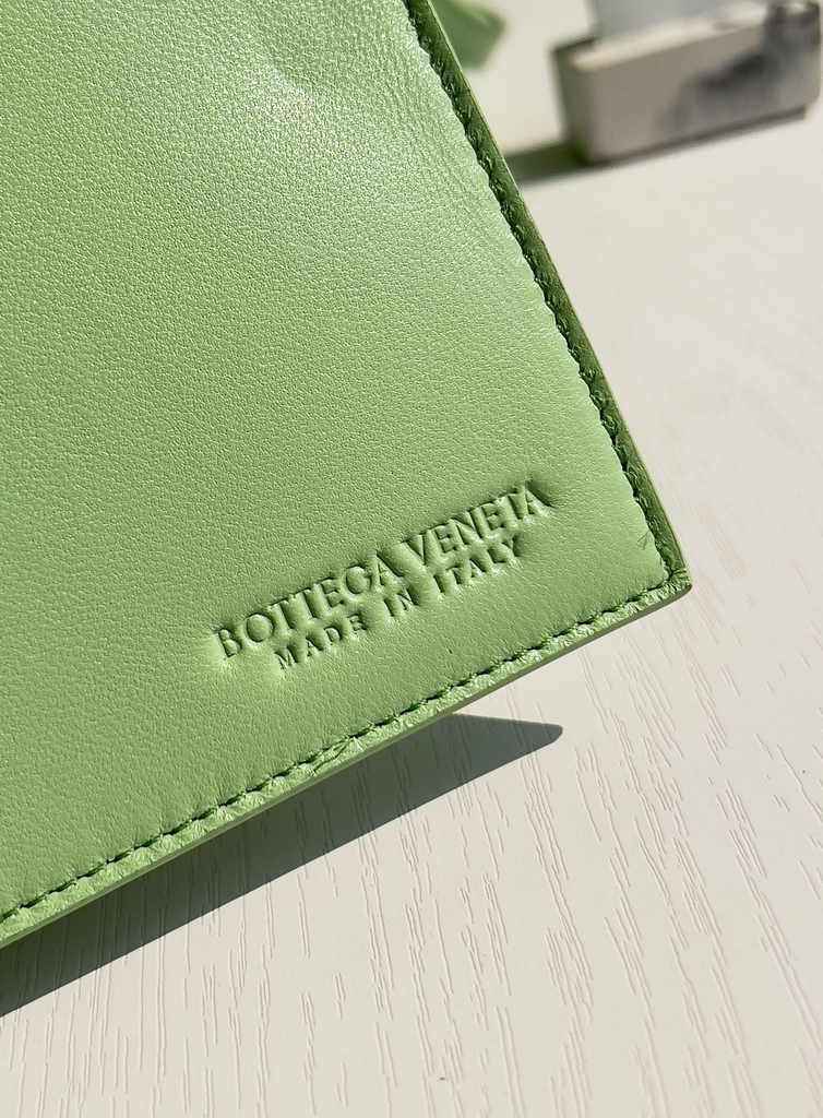 Bottega Veneta Mini Cabat 709464 Light green Intreccio lambskin leather