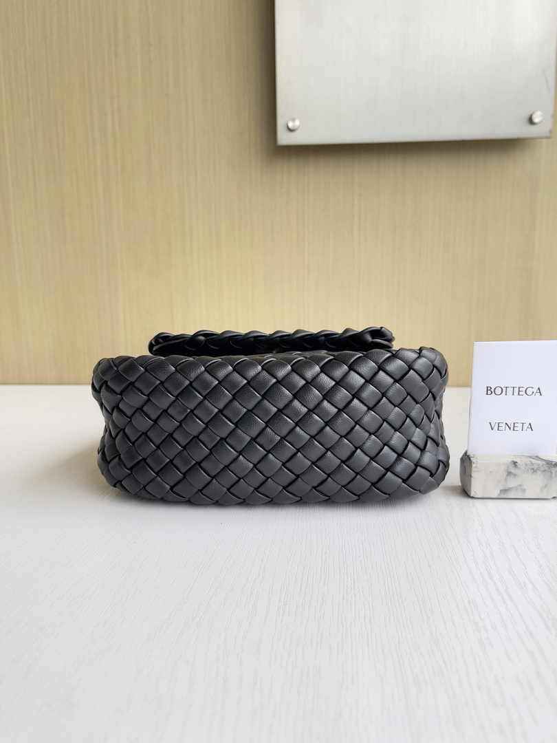 Bottega Veneta Mini Cobble Shoulder Bag 762711 Lambskin Black