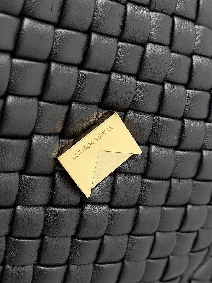 Bottega Veneta Mini Cobble Shoulder Bag 762711 Lambskin Black