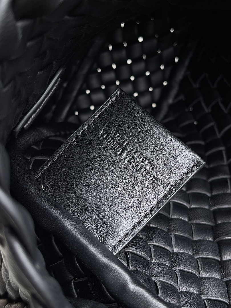 Bottega Veneta Mini Cobble Shoulder Bag 762711 Lambskin Black