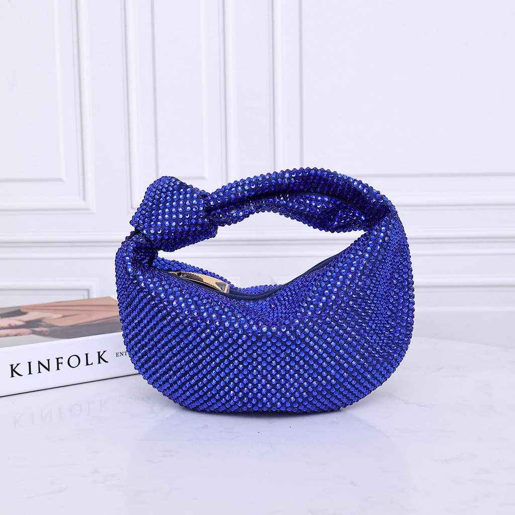Bottega Veneta Mini Jodie bag 731400 strass-embellished mesh blue