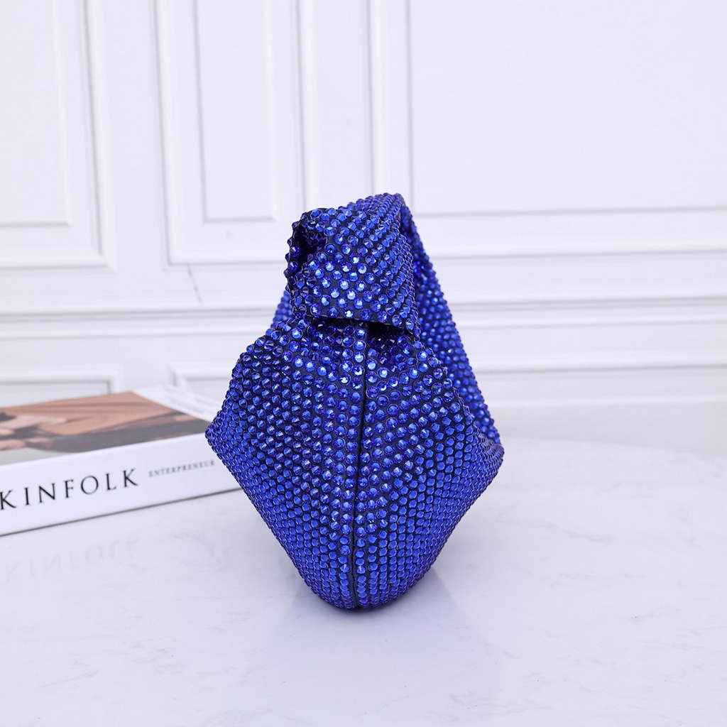 Bottega Veneta Mini Jodie bag 731400 strass-embellished mesh blue