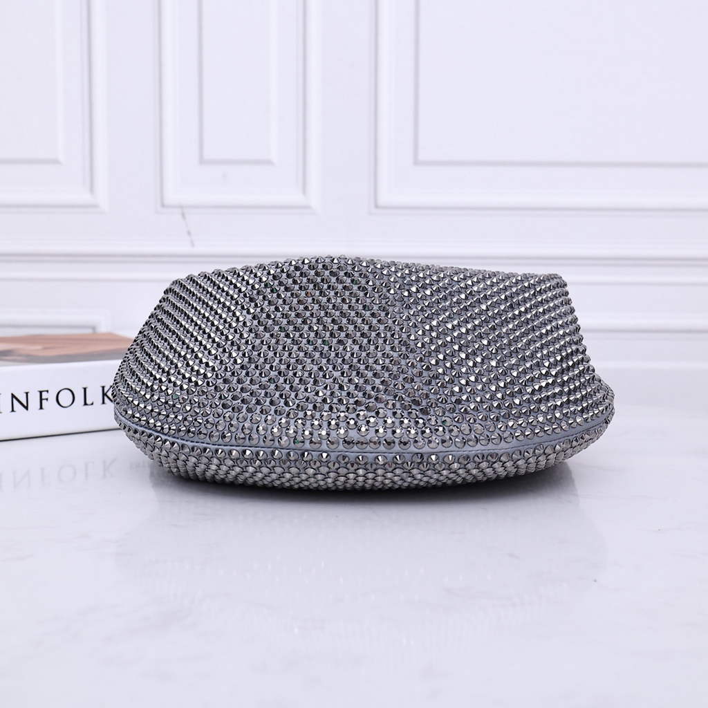 Copy of Bottega Veneta Mini Jodie bag 731400 strass-embellished mesh Dark Gray