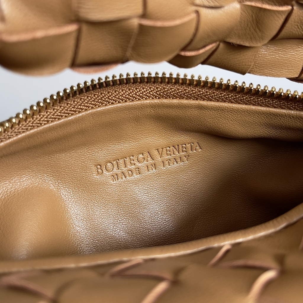 Bottega Veneta Mini Jodie top handle bag 651876 Lamb skin Tan