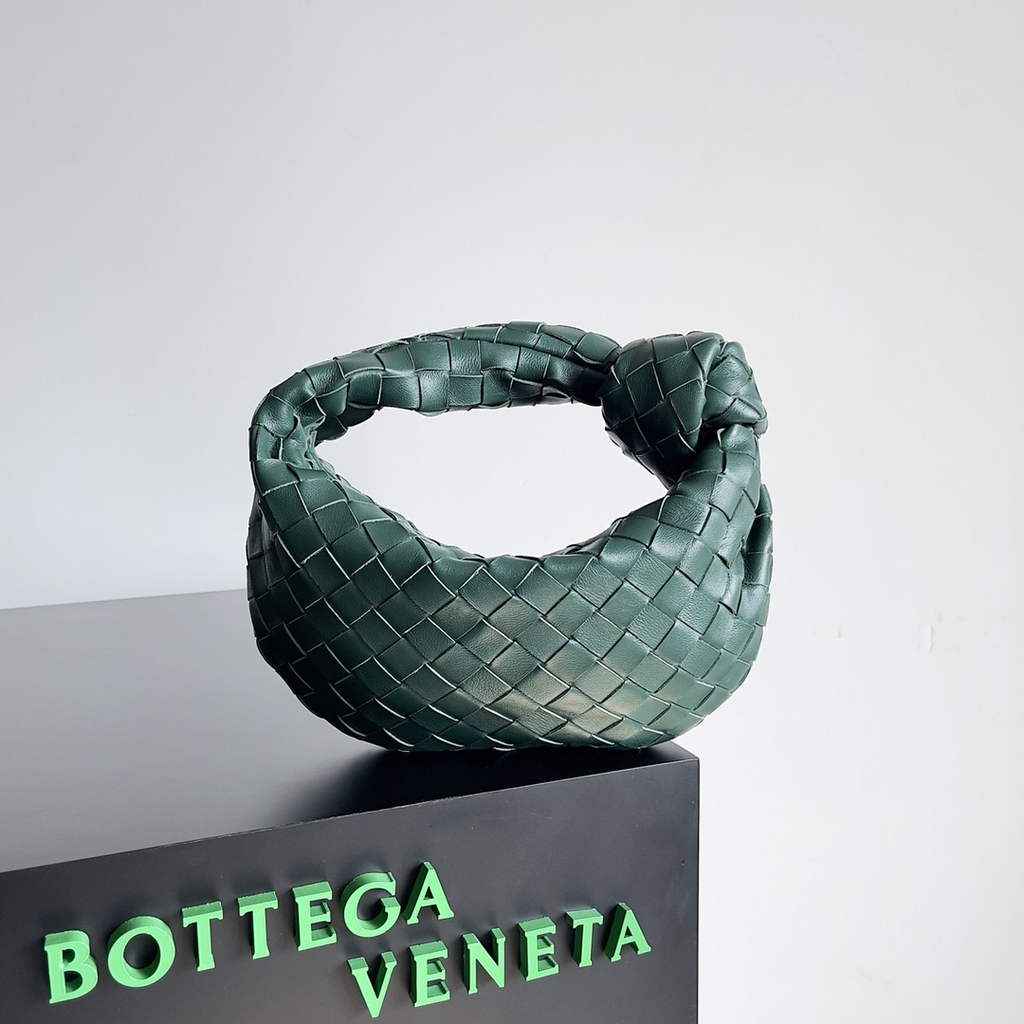 Bottega Veneta Mini Jodie top handle bag 651876 Lamb skin Dark Green