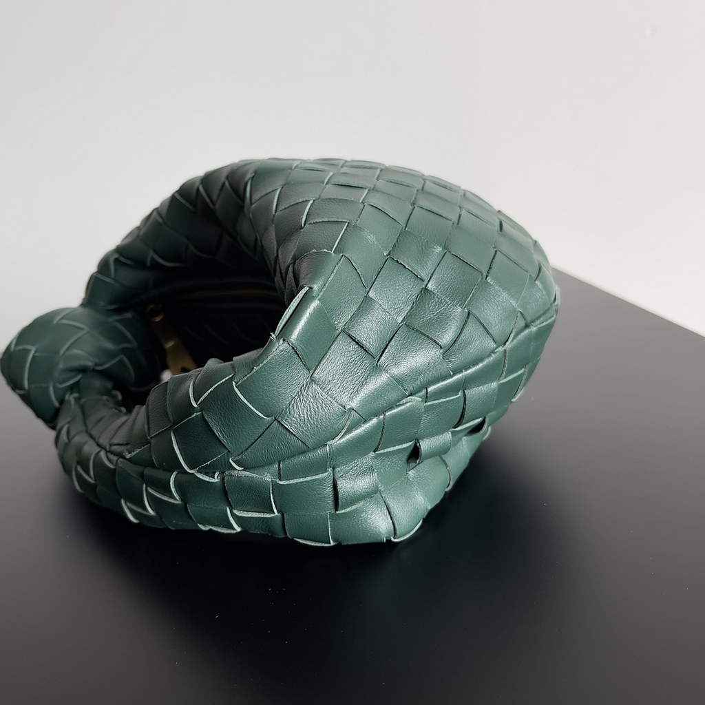 Bottega Veneta Mini Jodie top handle bag 651876 Lamb skin Dark Green
