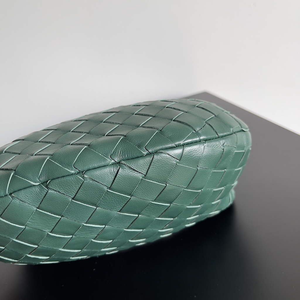 Bottega Veneta Mini Jodie top handle bag 651876 Lamb skin Dark Green