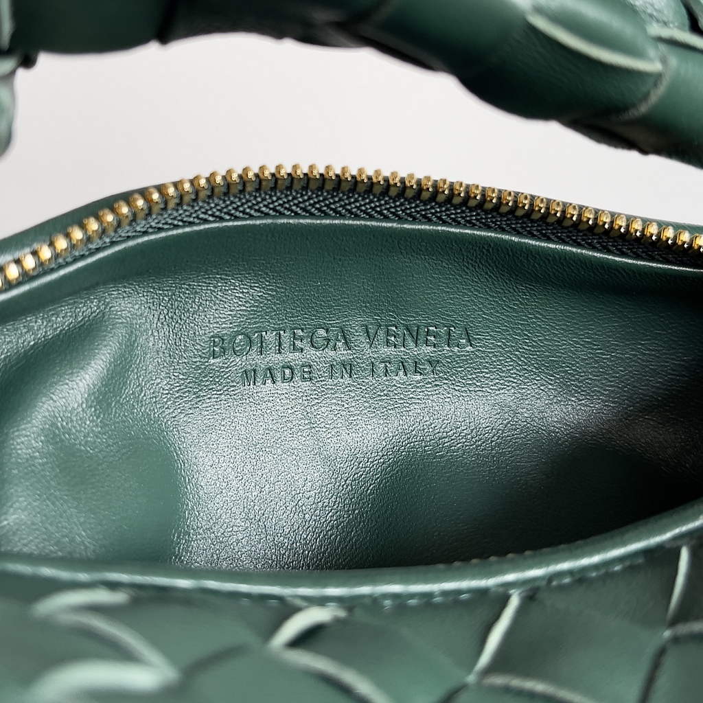 Bottega Veneta Mini Jodie top handle bag 651876 Lamb skin Dark Green