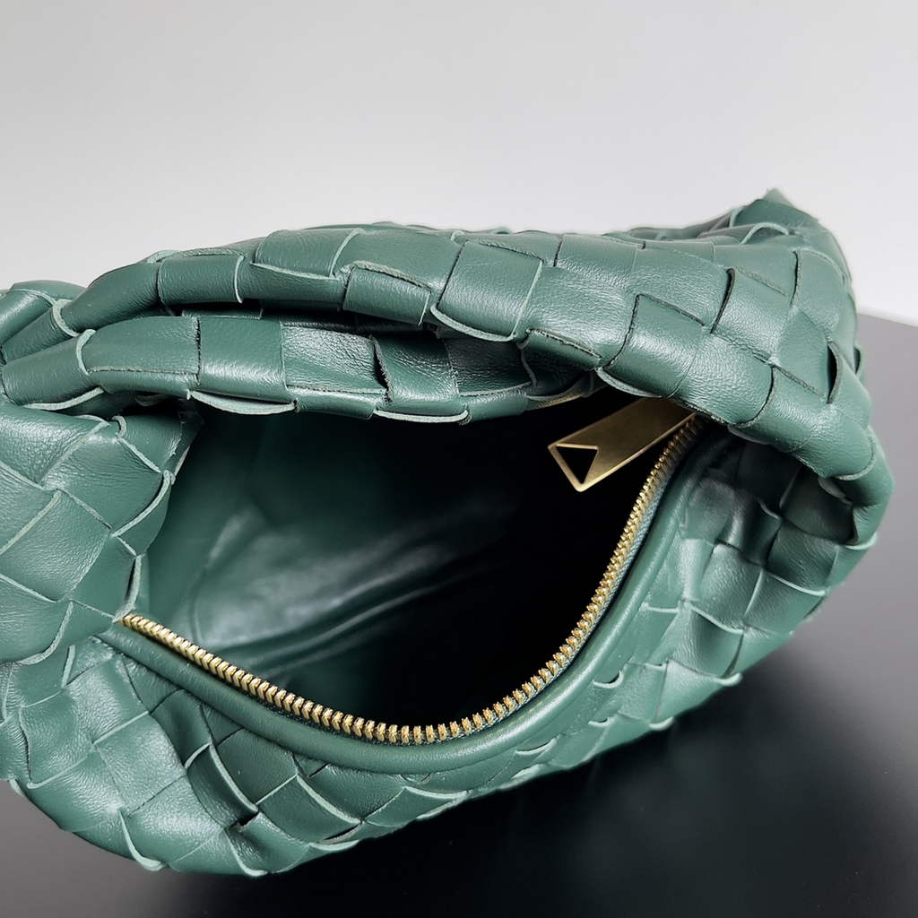 Bottega Veneta Mini Jodie top handle bag 651876 Lamb skin Dark Green