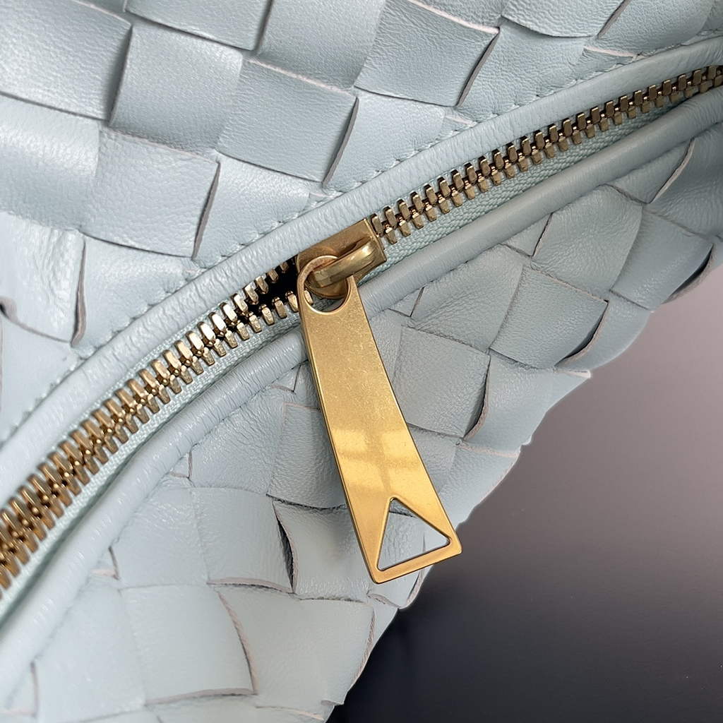 Bottega Veneta Mini Jodie top handle bag 651876 Lambskin Light Blue