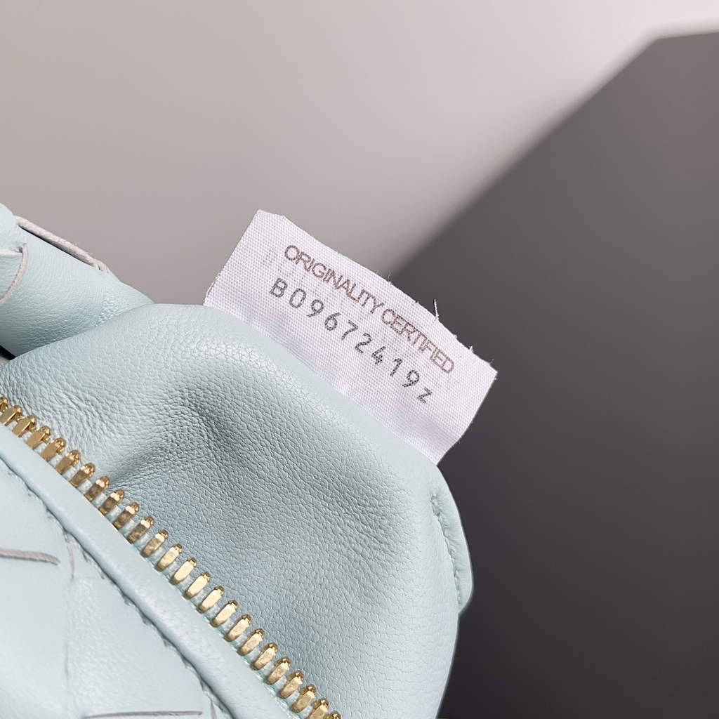 Bottega Veneta Mini Jodie top handle bag 651876 Lambskin Light Blue