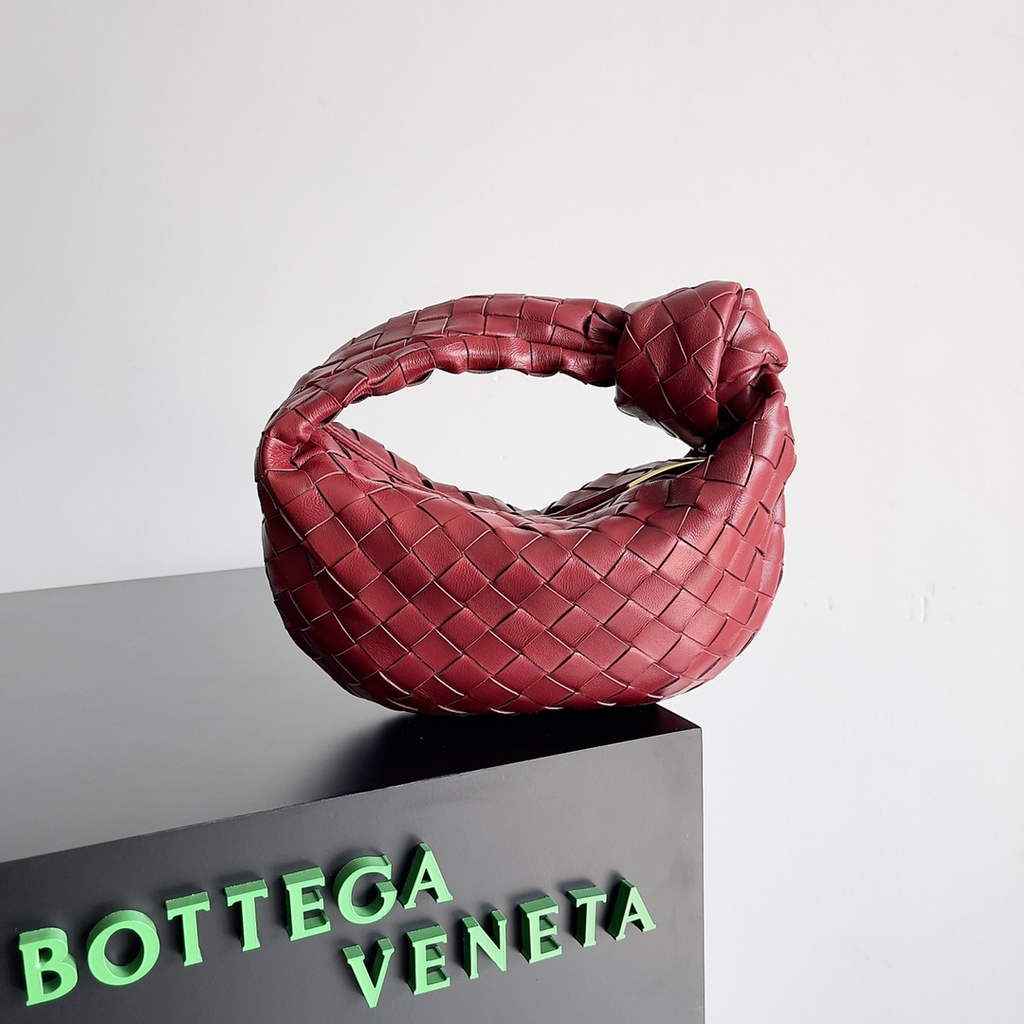 Bottega Veneta Mini Jodie top handle bag 651876 Lambskin Dark Red
