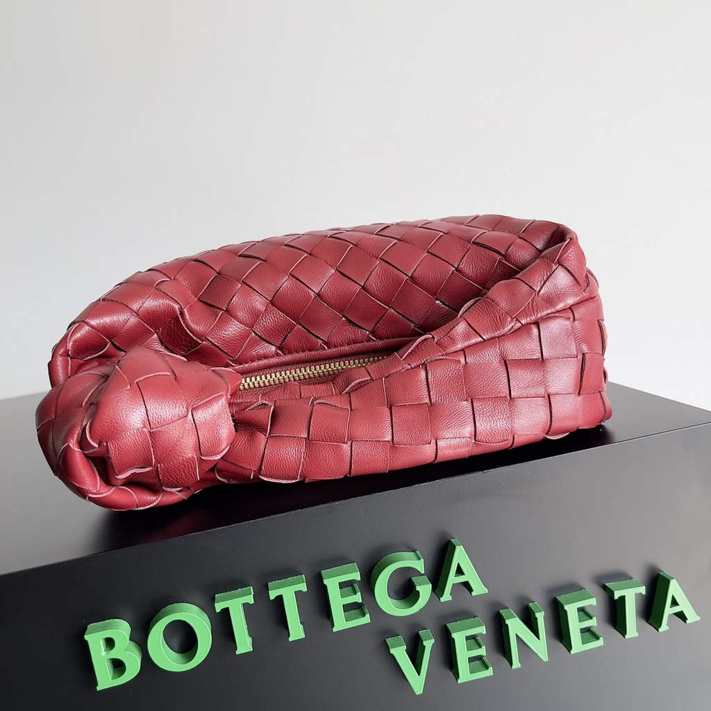 Bottega Veneta Mini Jodie top handle bag 651876 Lambskin Dark Red
