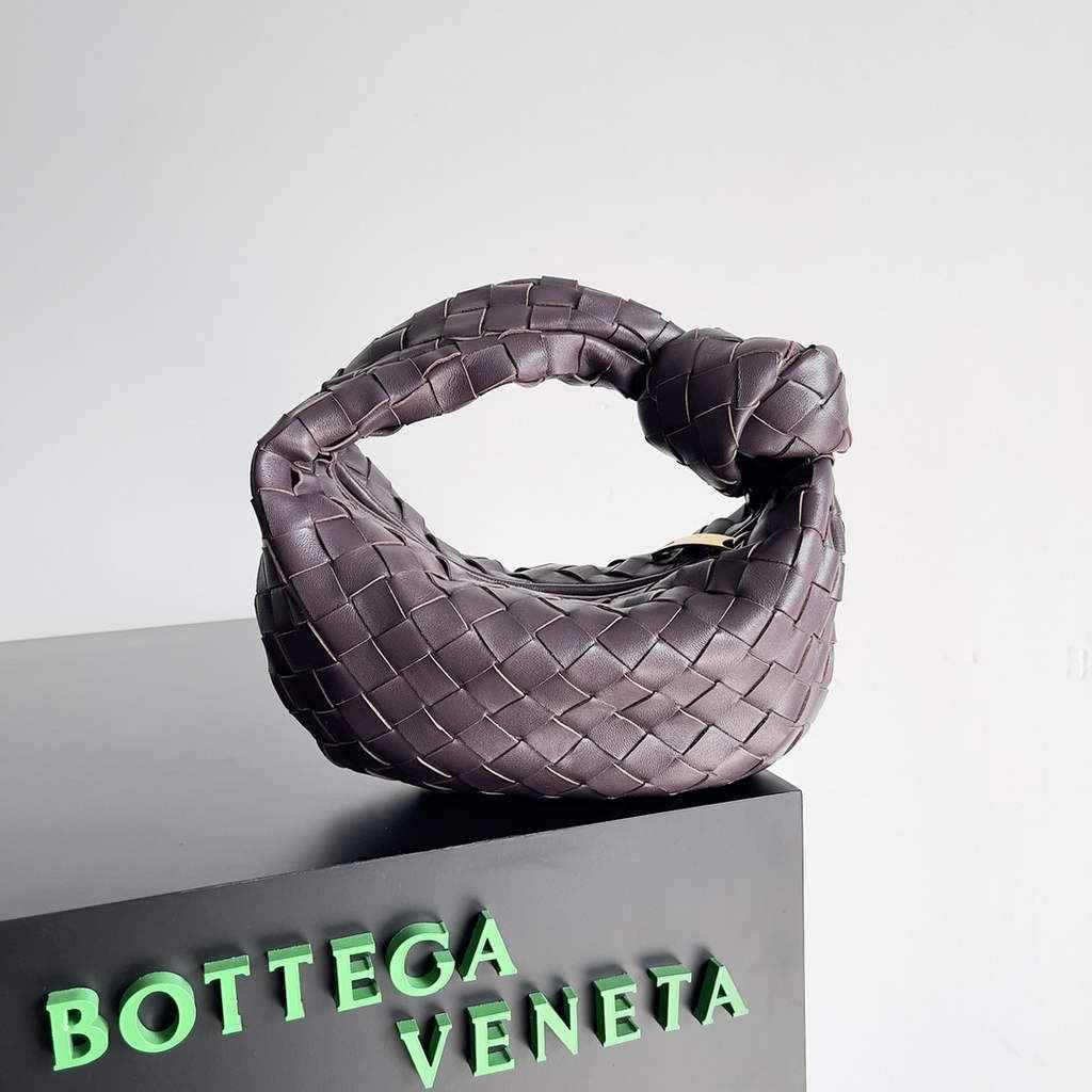 Bottega Veneta Mini Jodie top handle bag 651876 Lambskin dark Purple