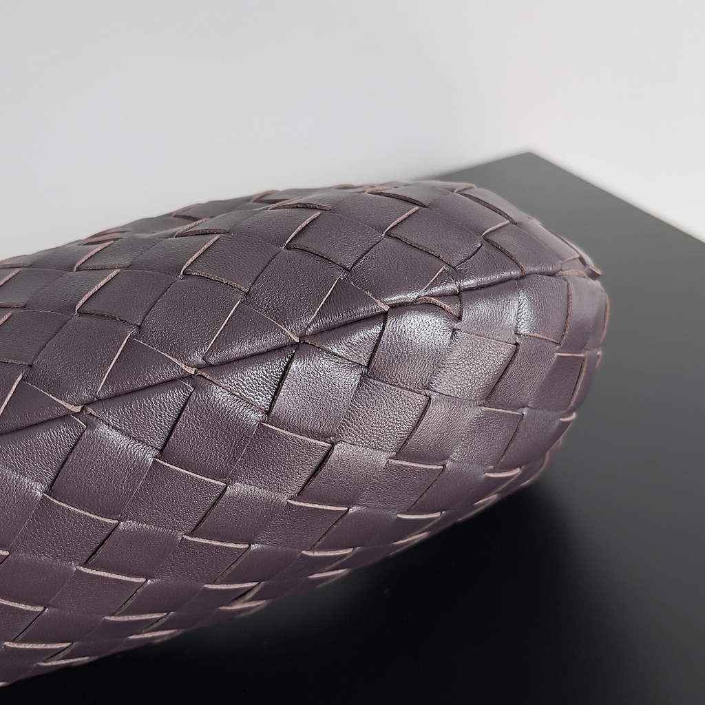 Bottega Veneta Mini Jodie top handle bag 651876 Lambskin dark Purple