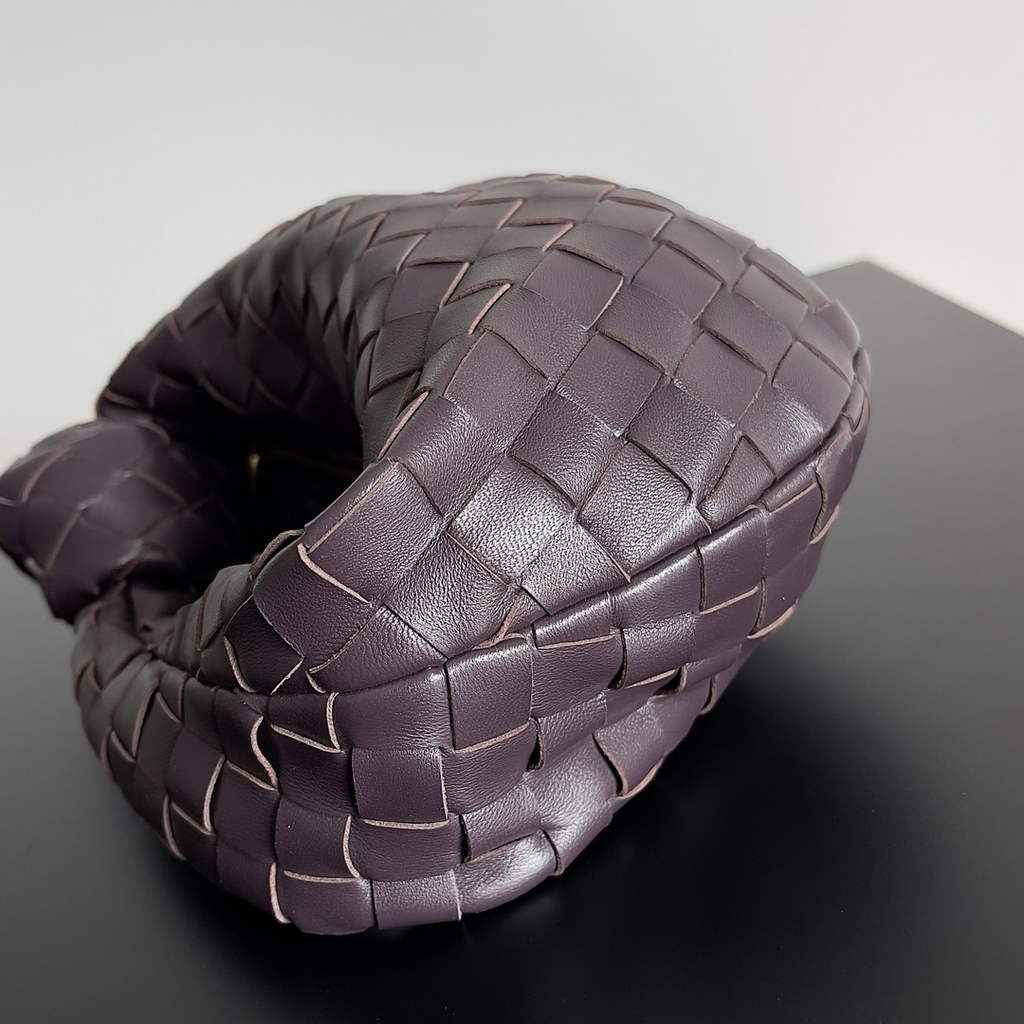 Bottega Veneta Mini Jodie top handle bag 651876 Lambskin dark Purple