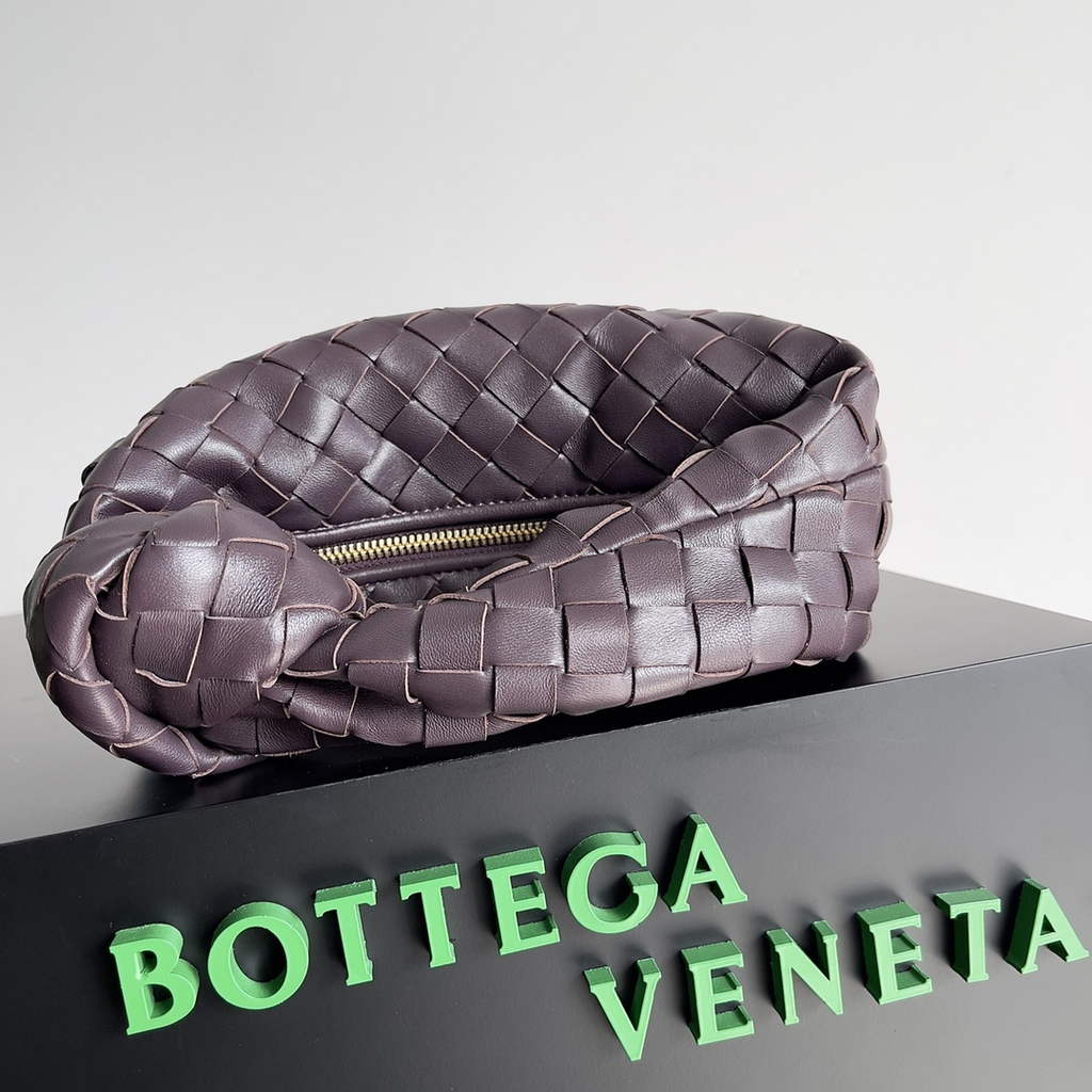 Bottega Veneta Mini Jodie top handle bag 651876 Lambskin dark Purple