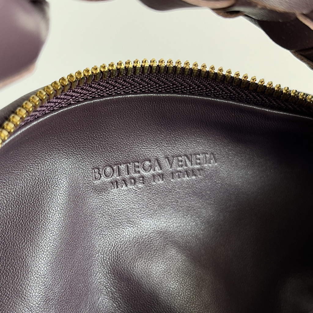 Bottega Veneta Mini Jodie top handle bag 651876 Lambskin dark Purple