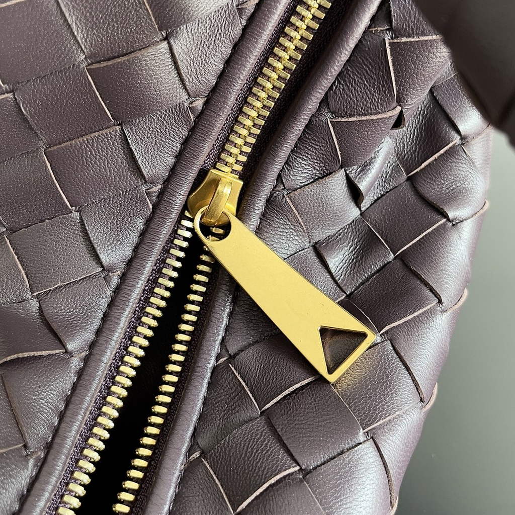 Bottega Veneta Mini Jodie top handle bag 651876 Lambskin dark Purple