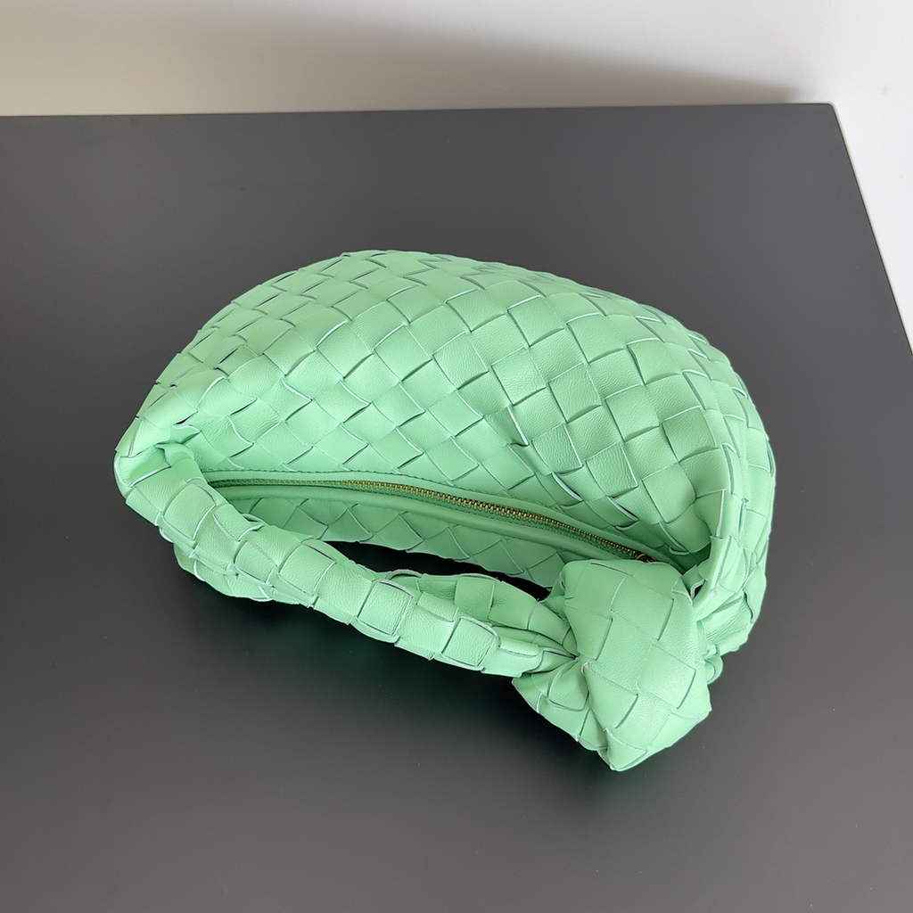 Bottega Veneta Mini Jodie top handle bag 651876 Lambskin Light Green