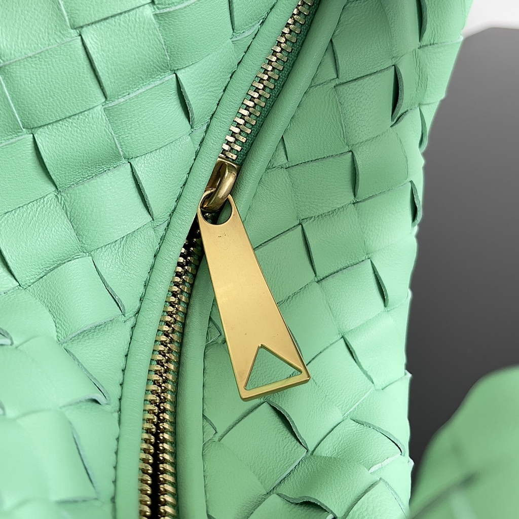 Bottega Veneta Mini Jodie top handle bag 651876 Lambskin Light Green
