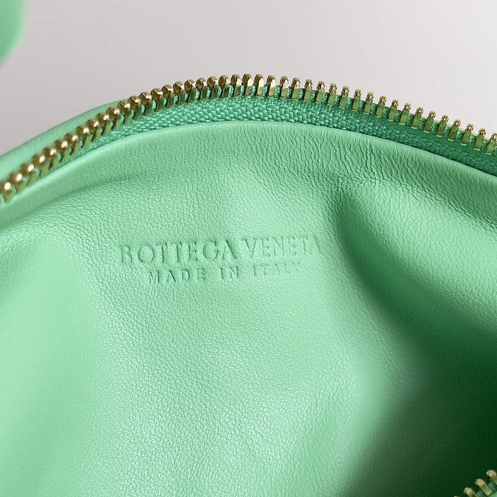 Bottega Veneta Mini Jodie top handle bag 651876 Lambskin Light Green