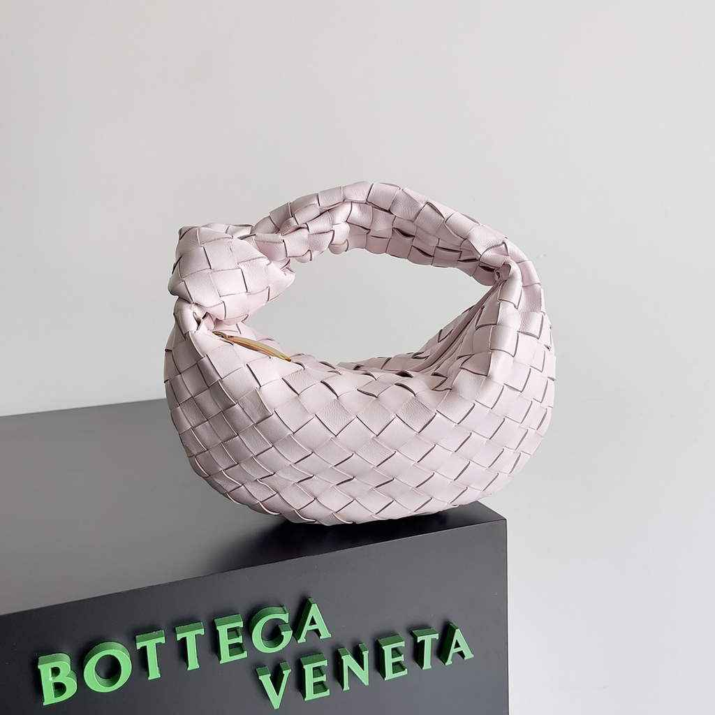 Bottega Veneta Mini Jodie top handle bag 651876 Lambskin Light Pink