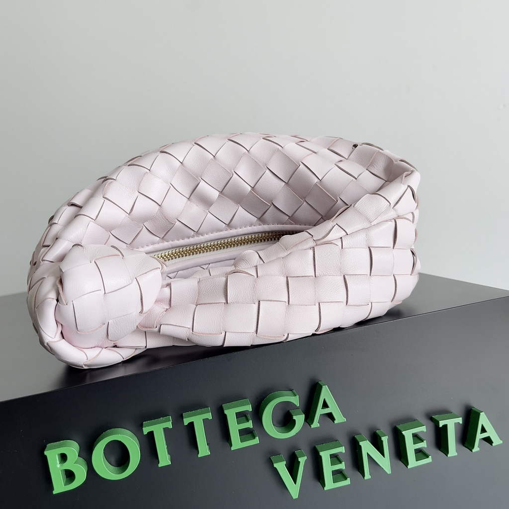 Bottega Veneta Mini Jodie top handle bag 651876 Lambskin Light Pink